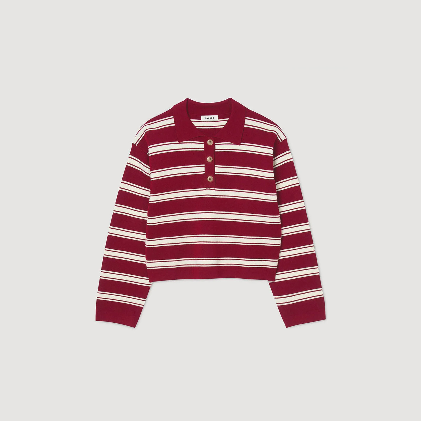Wool Striped Polo Sweater | Sandro US | Sandro-Paris US