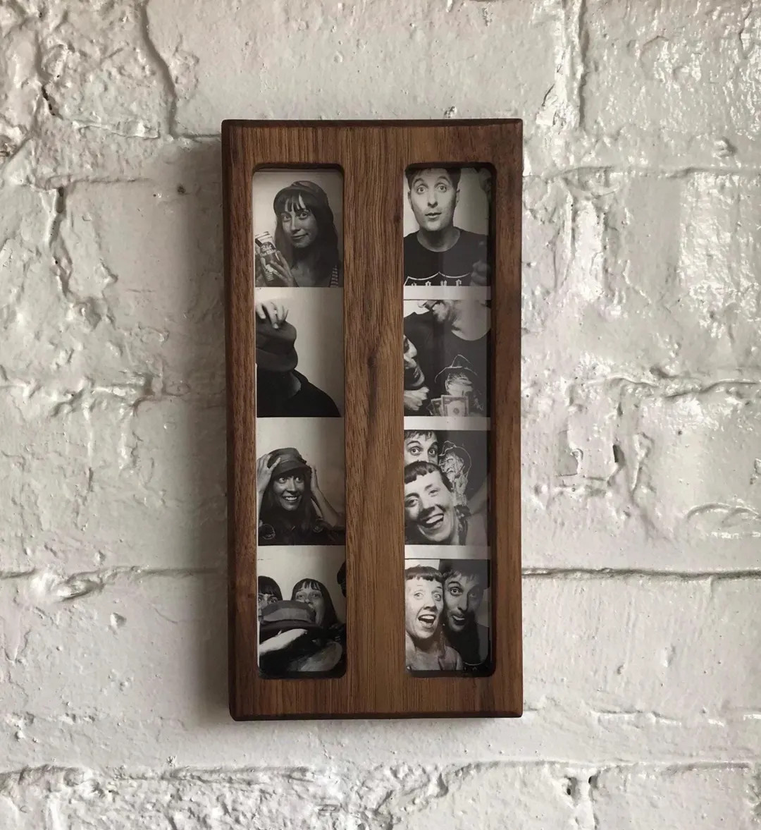Walnut Photo Booth Frame: MCM Picture Strip Display , 1.5 Inch X 8 Inch - Etsy | Etsy (US)