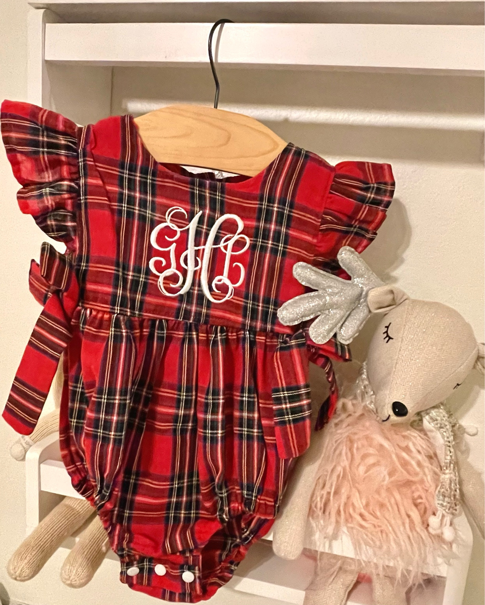 Christmas baby girl outfit 
Christmas monogrammed onsie 
Reindeer stuffed animal 
Etsy finds 
Amazon finds



#LTKSeasonal #LTKbaby #LTKHoliday