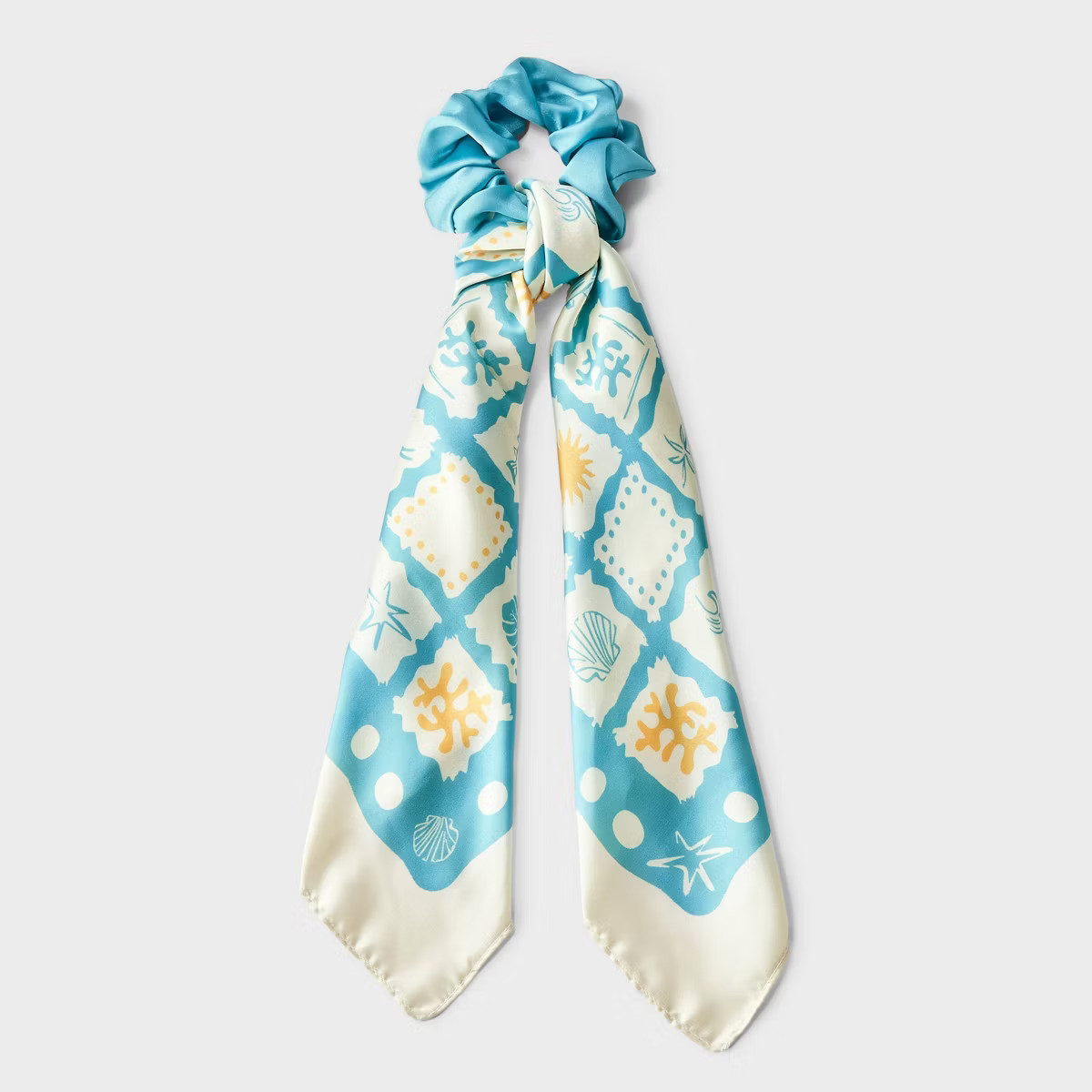 Coastal Tile Print Hair Twister and Scarf Set 2pc - A New Day™ Blue | Target