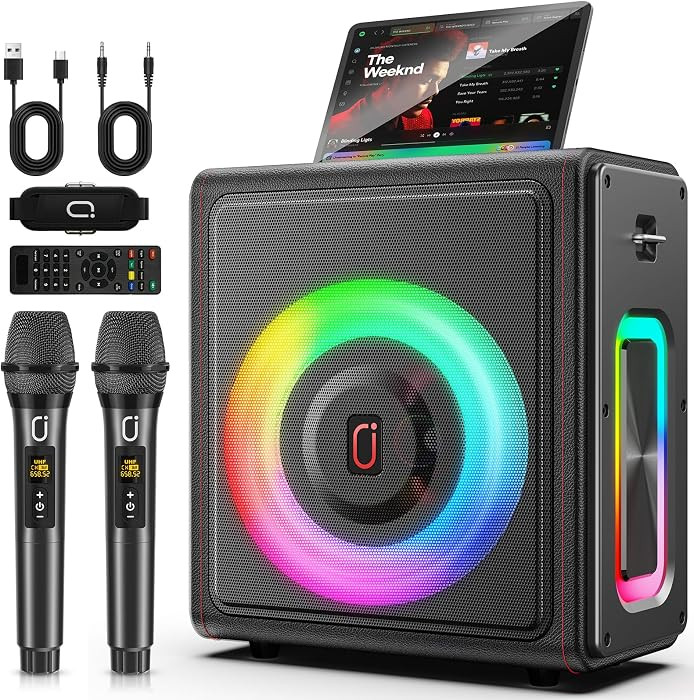 Karaoke Machine for Adults with 2 Wireless Microphones, 200W PA System | Amazon (US)