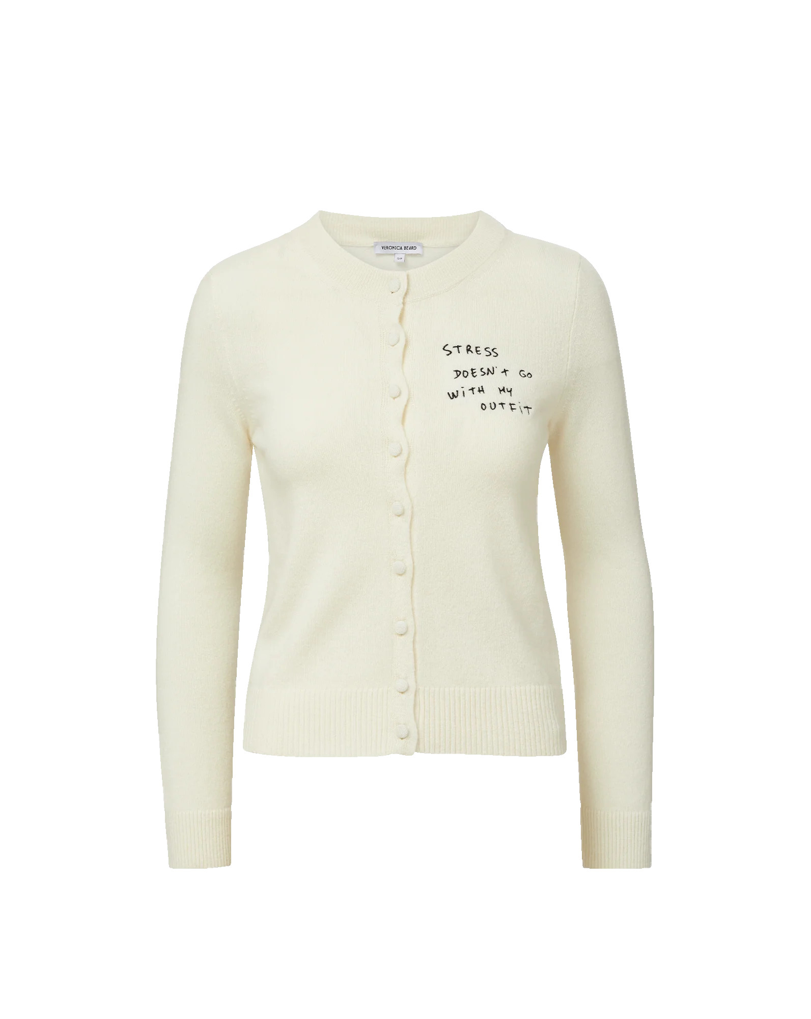 Daro Embroidered Cashmere Cardigan in Ivory | Veronica Beard | Veronica Beard