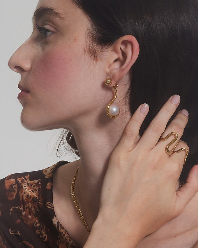 Lady Grey pearl ivy earrings | J. Crew US