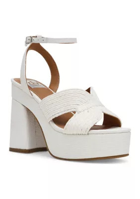 DV Dolce Vita Women's Waylan Platform Sandals, White, 6.5M | Belk