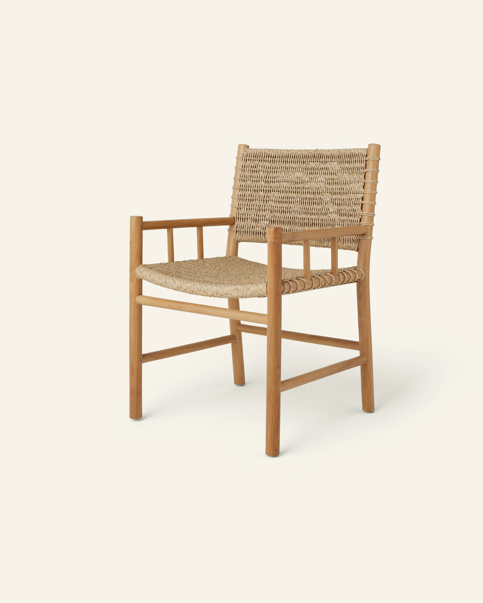 Ema Arm Chair - Performance Dining Chair with Synthetic Rattan | Häti Home