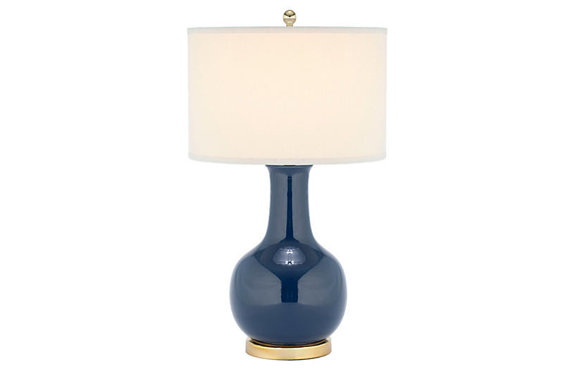 Evelyn Table Lamp, Royal Blue | One Kings Lane