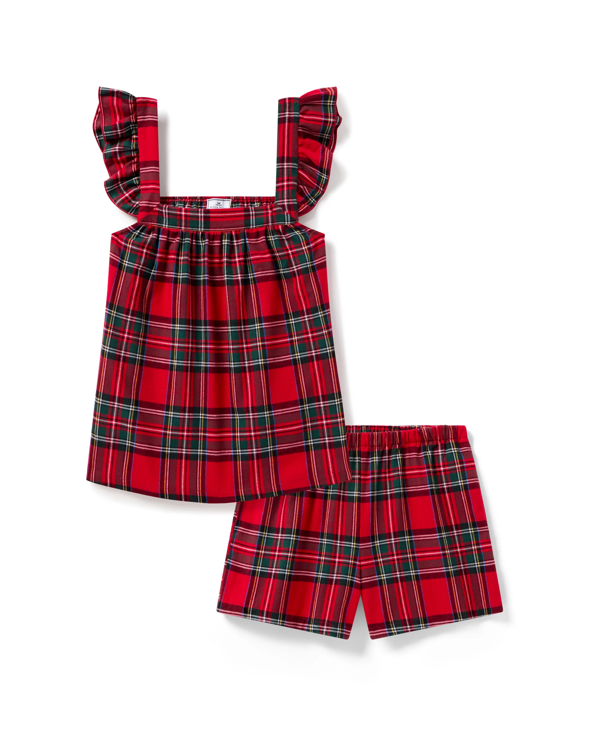 Women's Brushed Twill Clara Short Set in Imperial Tartan | Petite Plume