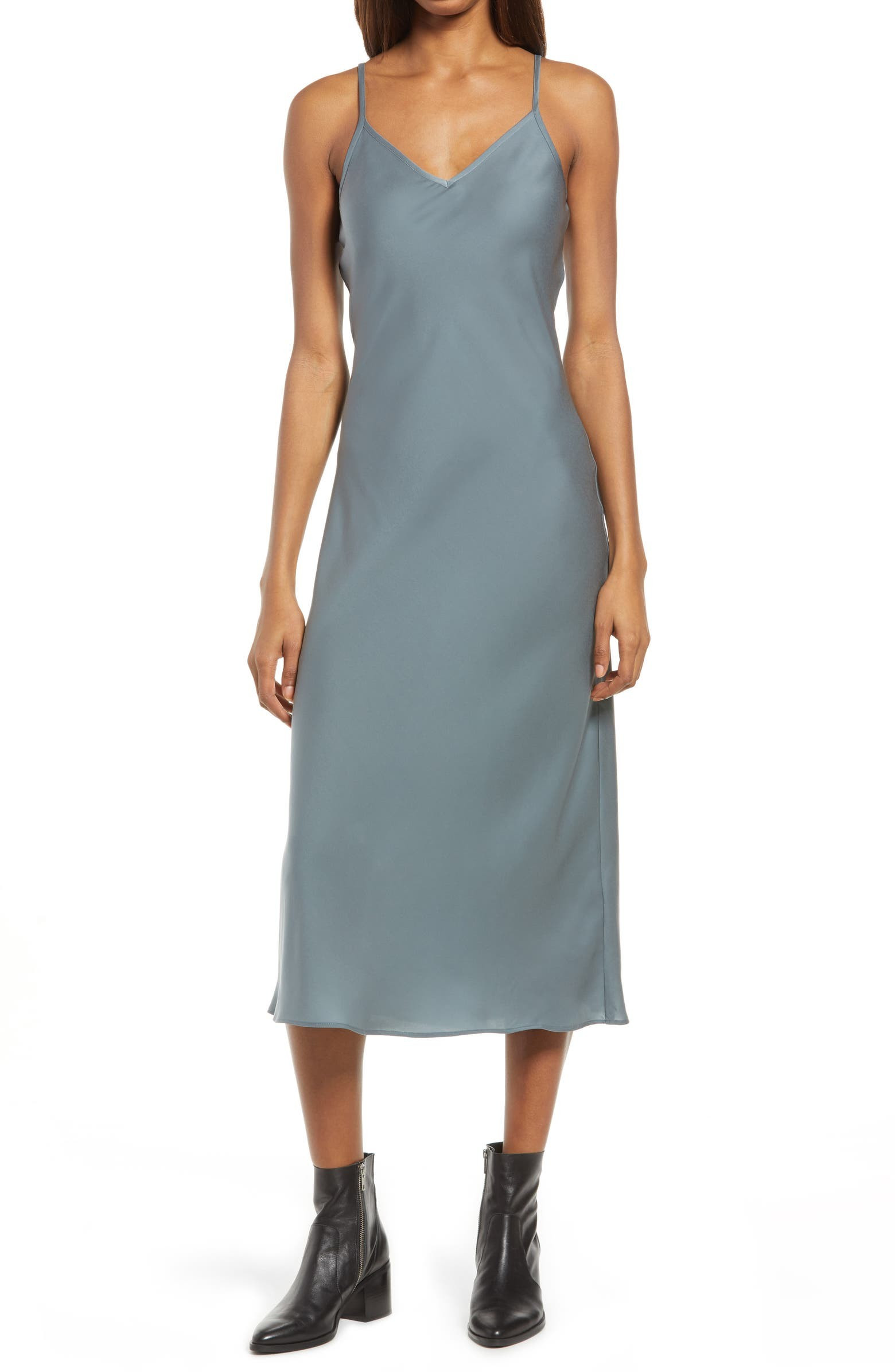 Tierny Satin Midi Slipdress | Nordstrom