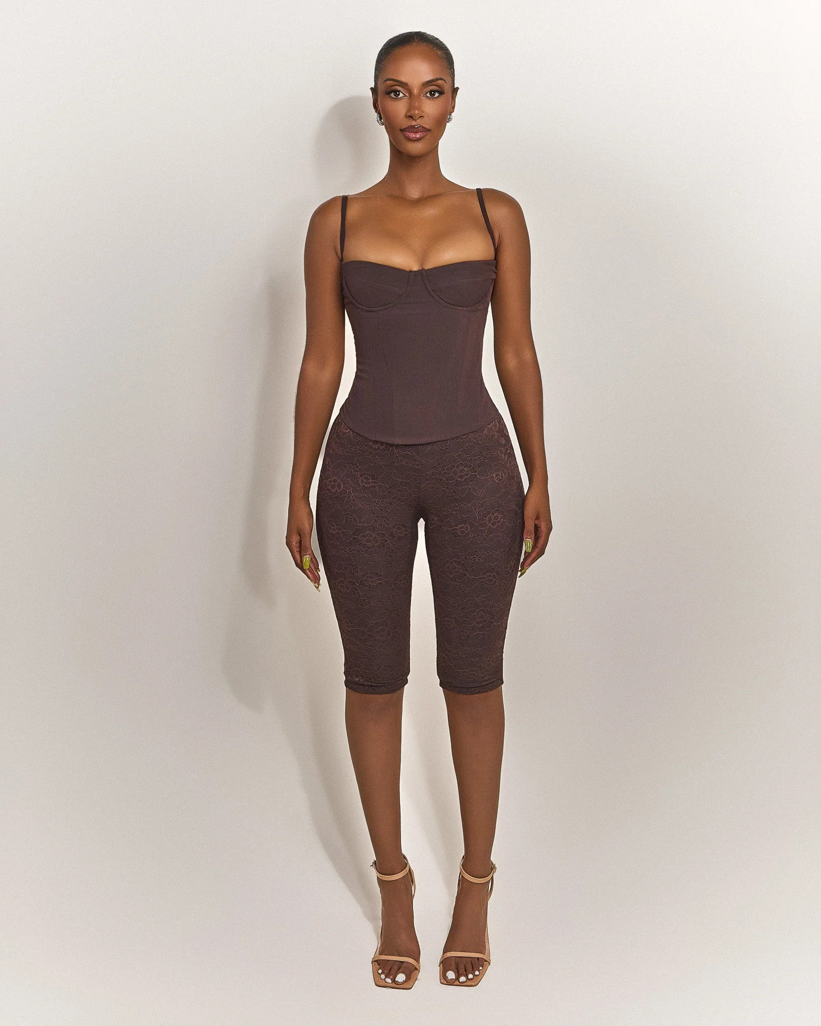 The Brielle Capri Bottoms in Brown | Mars The Label