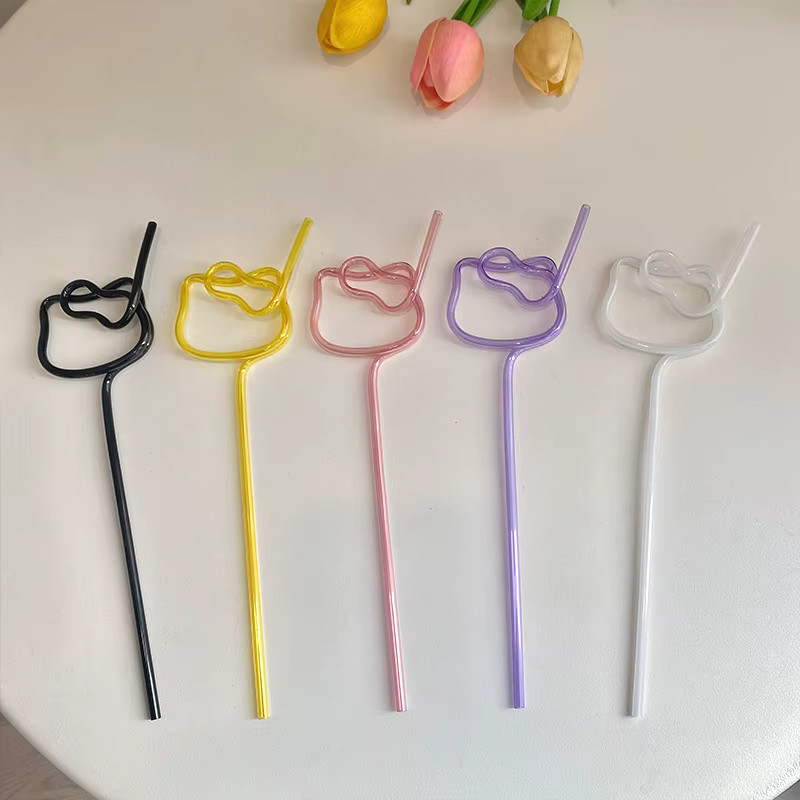 0.99US $ 70% OFF|Cat Straw Cute Food Grade Plastic Straw Cold Milk Straws Long Stem Plastic Straw... | AliExpress (US)