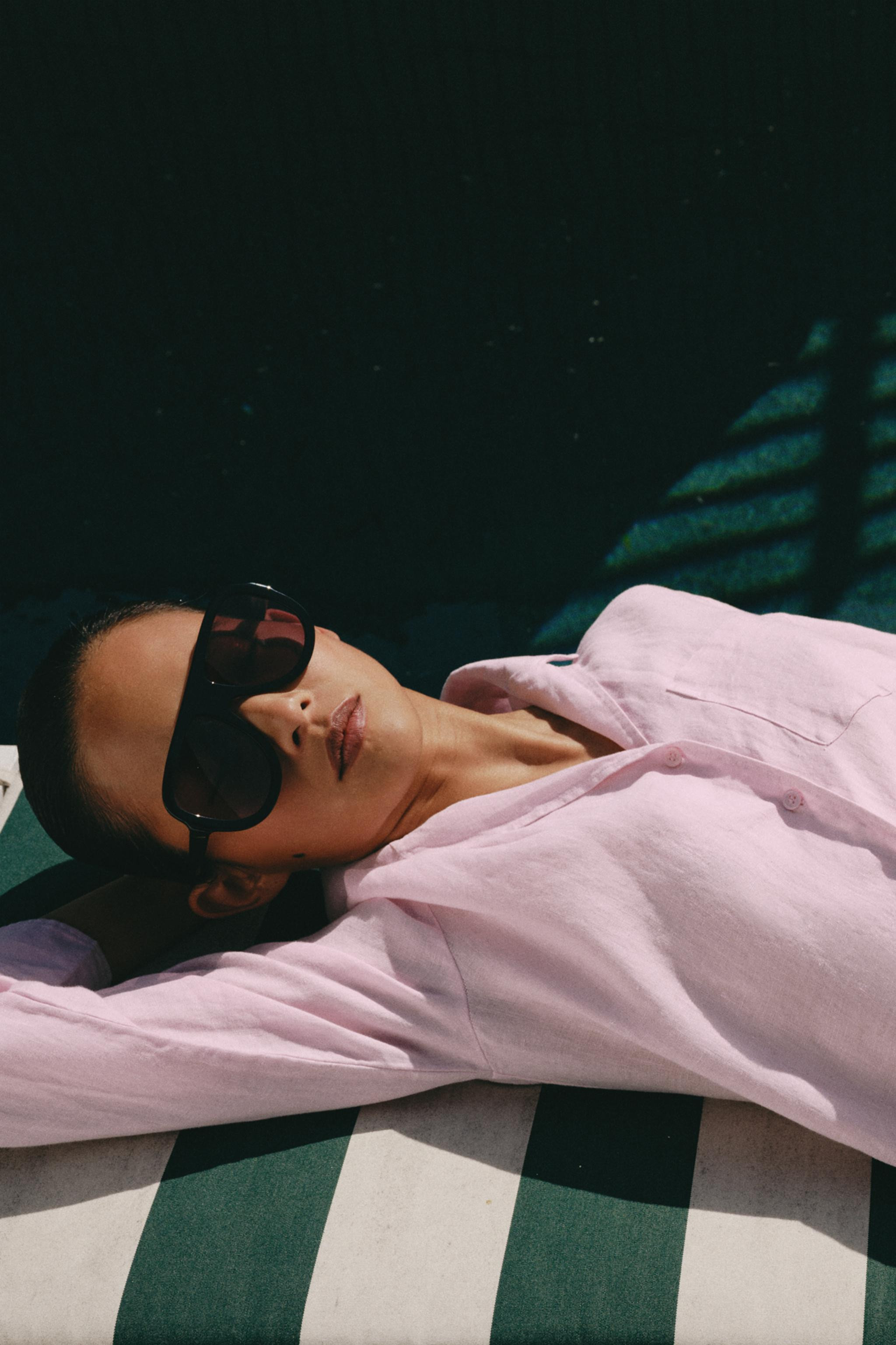 ZW COLLECTION LINEN SHIRT WITH POCKET | Zara UK