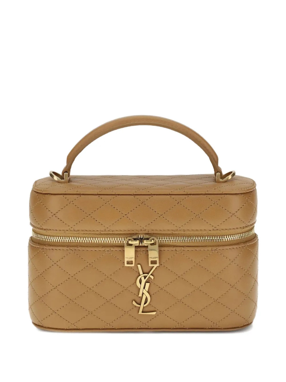 Saint Laurent Gaby quilted-leather vanity bag - Neutrals | Farfetch Global