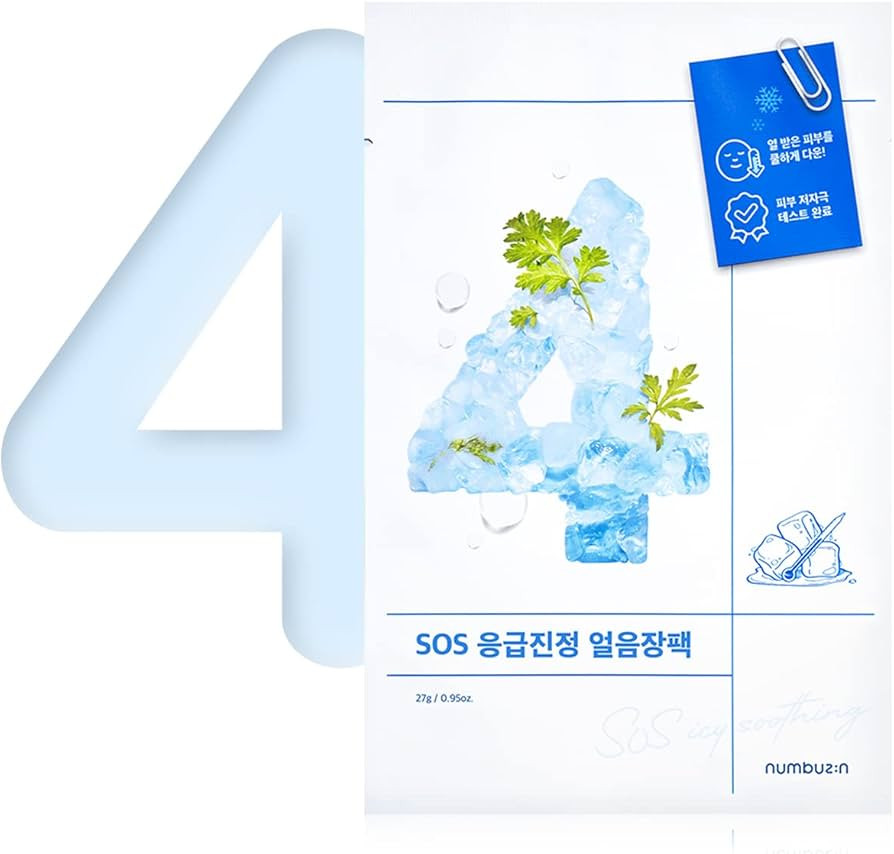 numbuzin No.4 Icy Soothing Sheet Mask | Cools Down Heated Skin, Hydrating Face Mask Pack, Tea Tre... | Amazon (US)