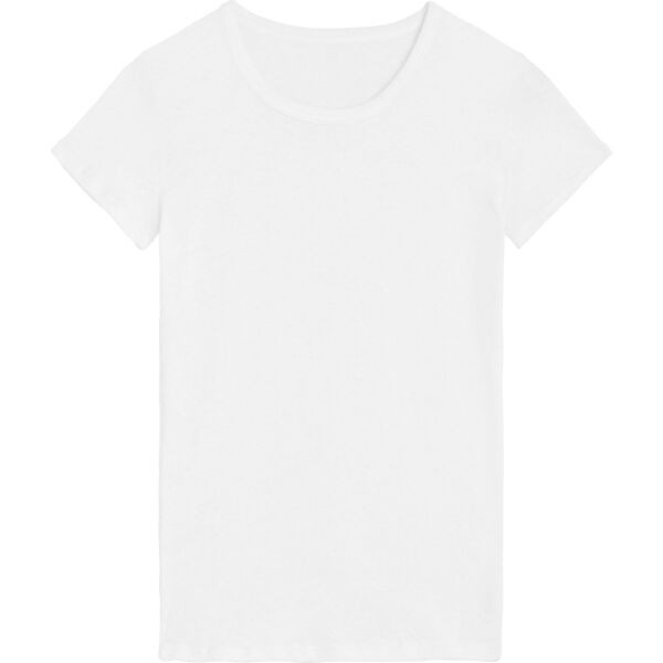 Women's Pointelle Slim Fit Tee, White | Maisonette