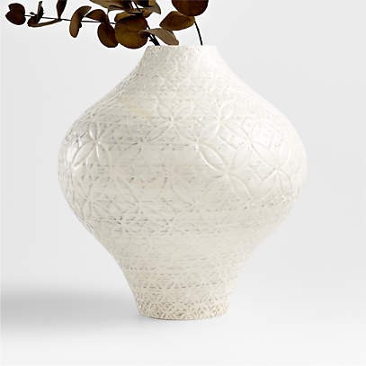 Geo Vase 10". 9.06" dia. x 9.65"H | Crate & Barrel