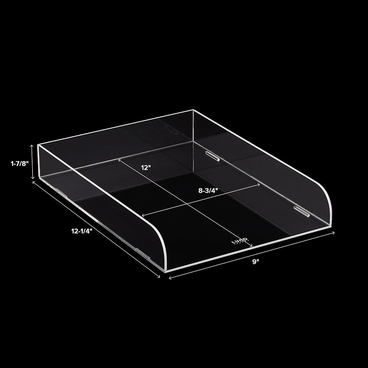 White Trim Mod Acrylic Stacking Letter Tray | The Container Store