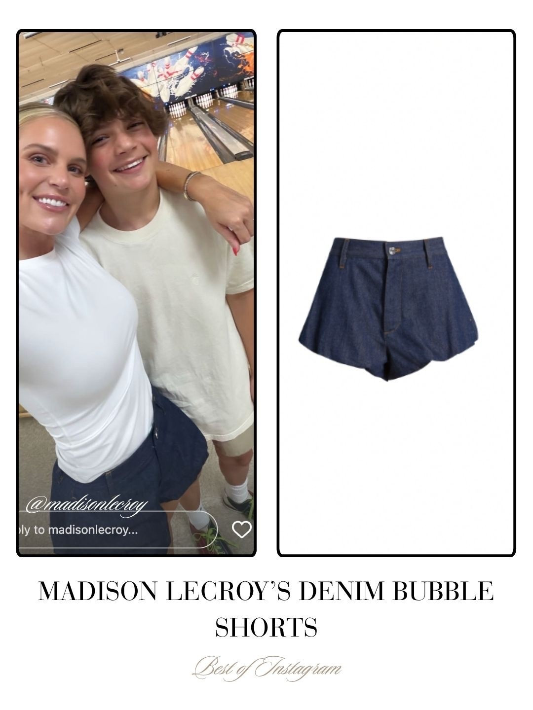 Madison LeCroy’s Denim Bubble Shorts 📸 = @madisonlecroy