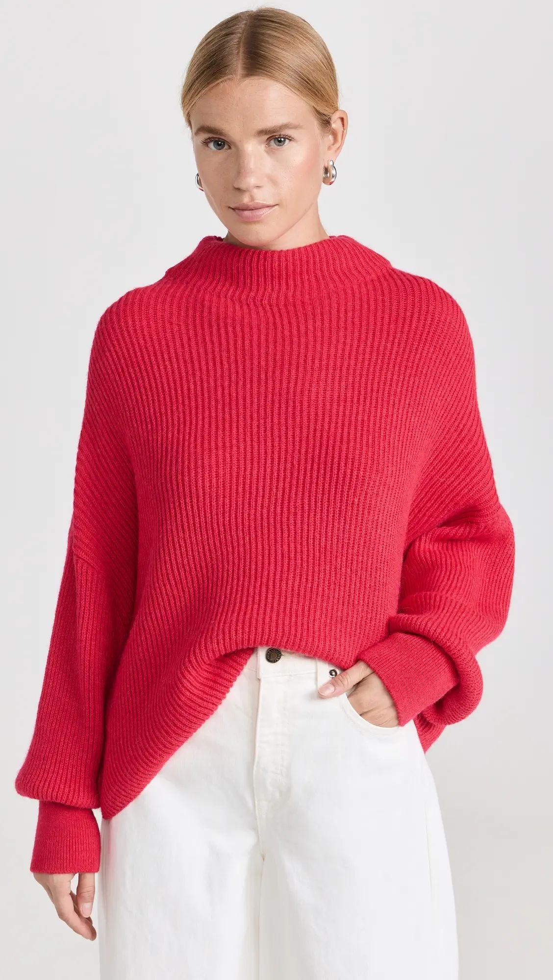 Closed Funnel Neck Long Sleeve Sweater | Shopbop | Shopbop