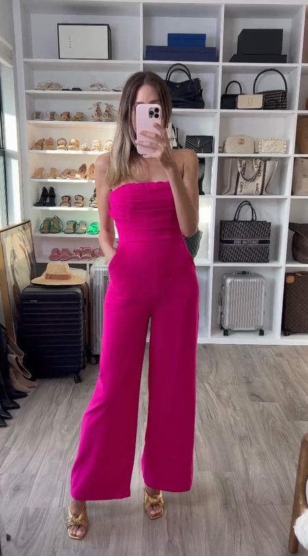 This all pink jumpsuit is gorgeous and stylish 
Fits true to size 
I’m wearing a size small 

#LTKshoecrush #LTKstyletip