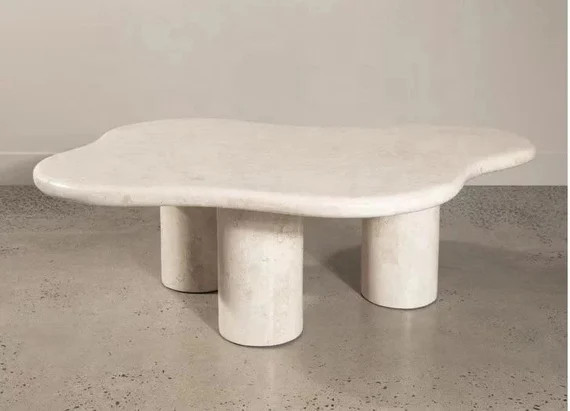 Beige Travertine Coffe Table - Etsy | Etsy (US)