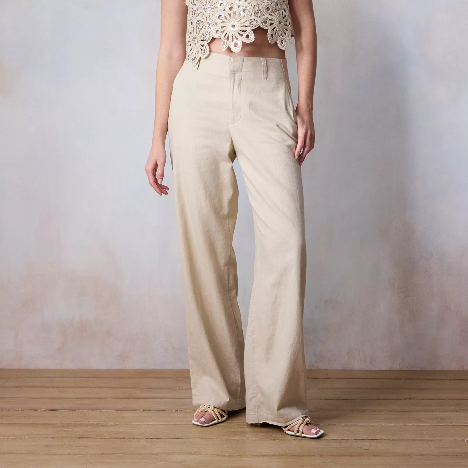 Women's LC Lauren Conrad Drapey Elastic Back Trouser Pants | Kohl's