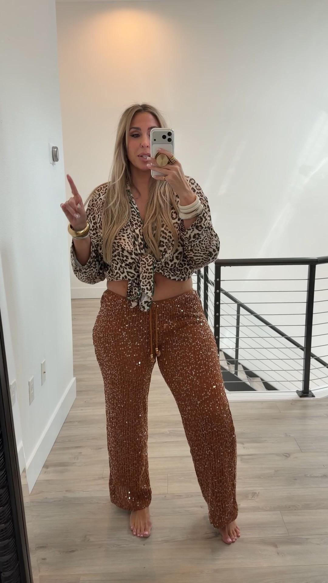 sequin crochet pants .. can be worn as a cover-up or as pants with the top not see-through . Wearing XL. Lined and super stretchy. 5’4 and under. size up for loose fit

#LTKootd