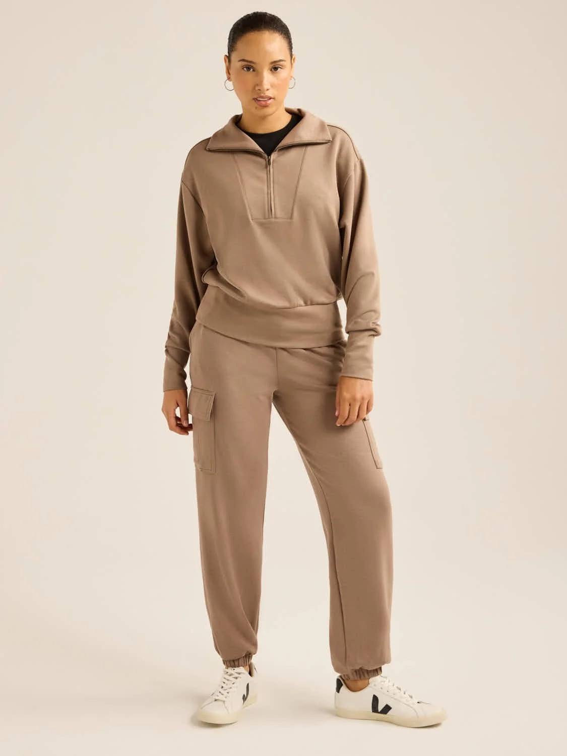 Scoop Women’s & Women's Plus Ultimate ScubaKnit Half Zip Sweatshirt, Sizes XS-4X | Walmart (US)