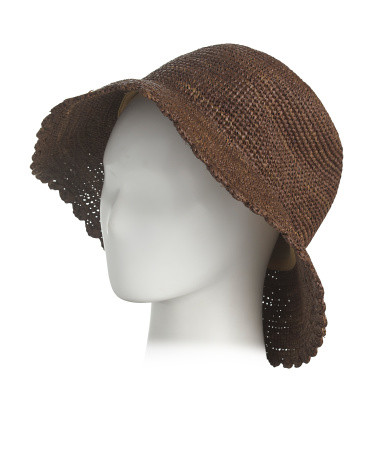 Raffia Scallop Bucket Hat | TJ Maxx