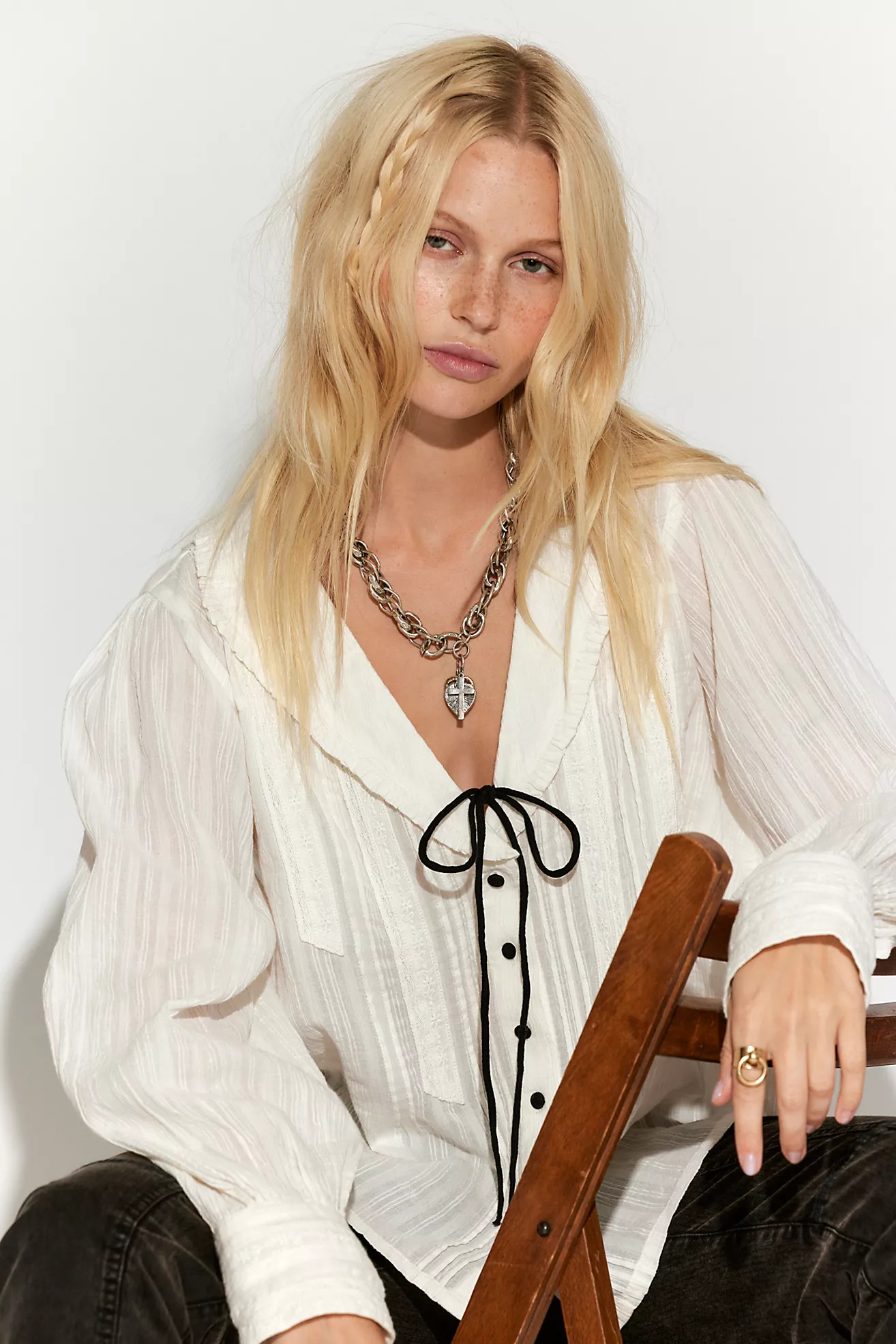 Hannah Long Sleeve Blouse | Free People (Global - UK&FR Excluded)