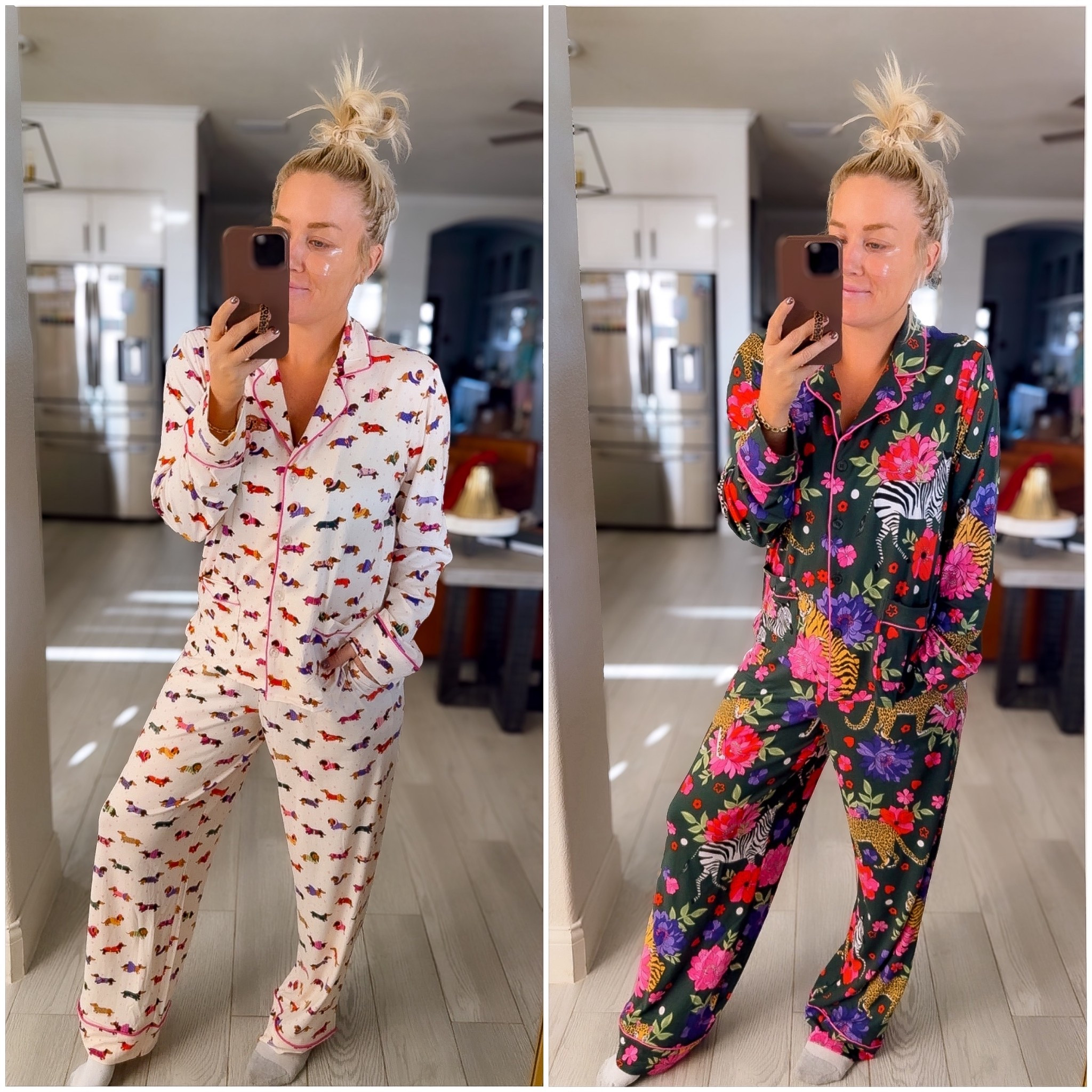 The cutest pajamas and prints on sale 
Wearing medium in both 

#LTKmomlife #LTKHoliday #LTKGiftGuide