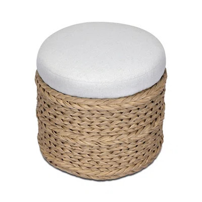 Rowan Outdoor Ottoman-18"-Alessi Linen | Perigold