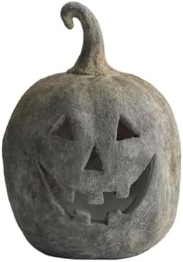 Hallowmas Handcrafted Jack-O'-Lantern, Artisanal Kiln-Fired Terracotta Pumpkin with Hand-Carved D... | Amazon (US)