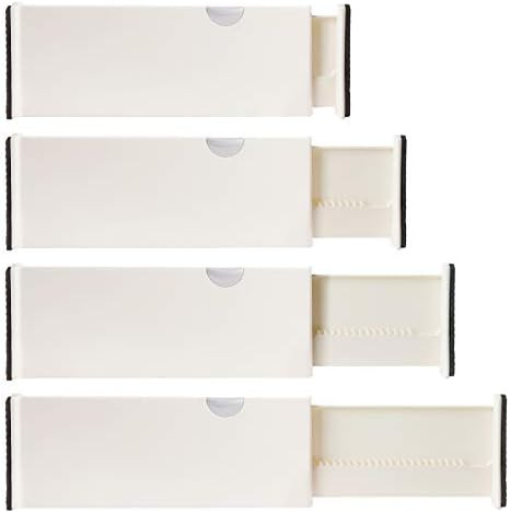 4 Drawer Organizer and Dividers, Organize Silverware and Utensils in Home Kitchen, Divider for Cl... | Amazon (US)