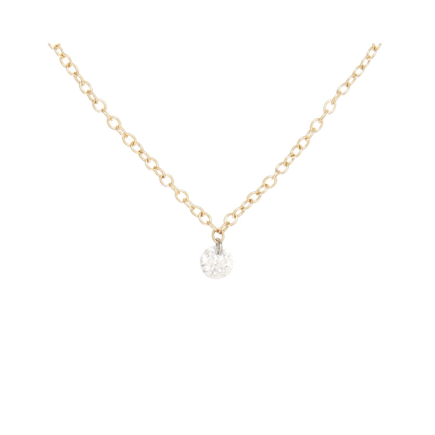 Diamond Pinprick Necklace, yellow gold | Catbird