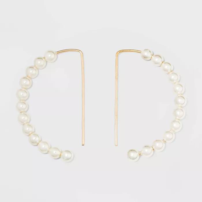 Pearl Drop Earrings - A New Day™ Gold | Target
