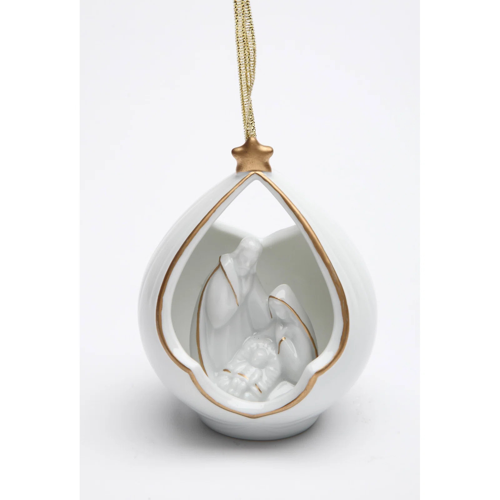 Ceramic / Porcelain Religious & Spiritual Holiday Shaped Ornament | Wayfair North America