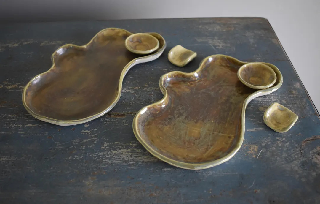 Handmade Ceramic Sushi Set for Two: Rustic Minimalist Pottery - Etsy | Etsy (US)