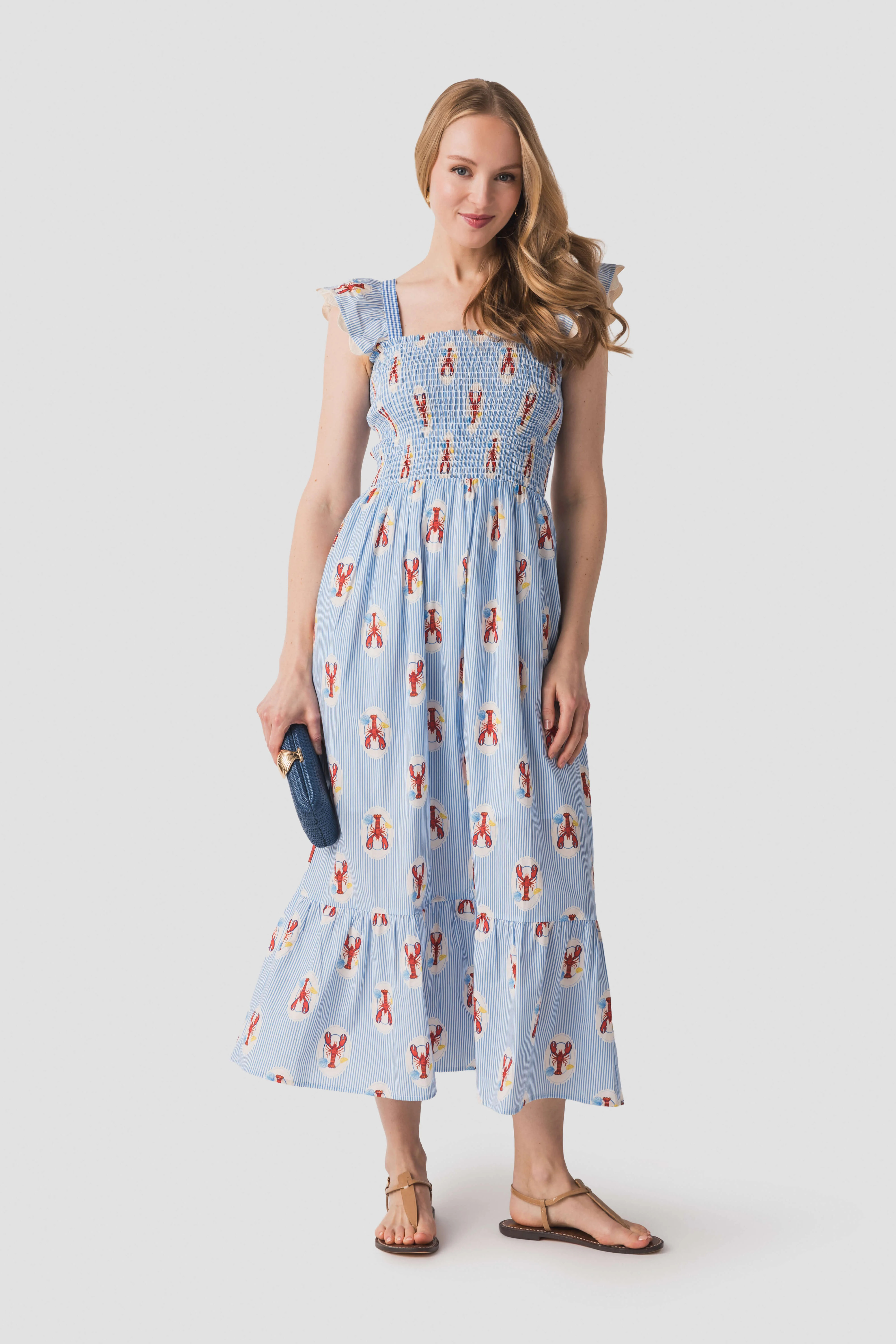 THML Lobster Print Maxi Dress | Social Threads