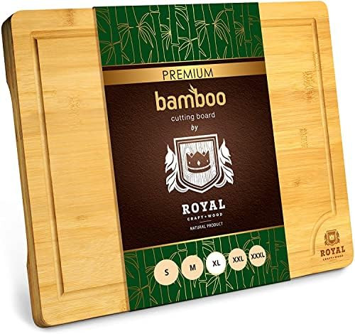 Amazon.com: Extra Large Organic Bamboo Cutting Board with Juice Groove - Kitchen Chopping Board f... | Amazon (US)