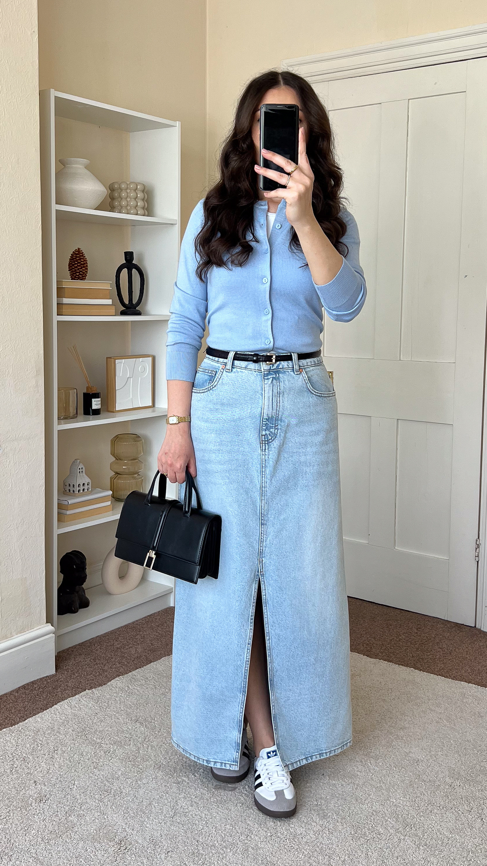 Casual chic spring/summer outfit. Cardigan is New Look, size UK10. Skirt is Mango, size S. 

 #LTKuk #LTKspring #LTKstyletip