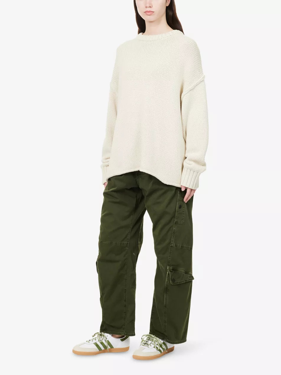 Flight Barrel-Leg Stretch-Cotton Trousers | Selfridges