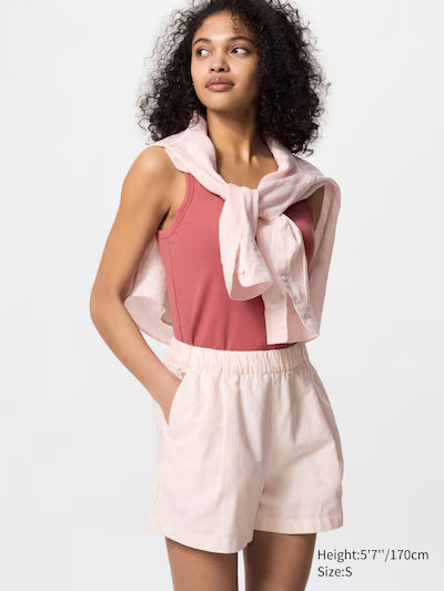 Cotton Easy Shorts | Striped | 3" | UNIQLO (US)