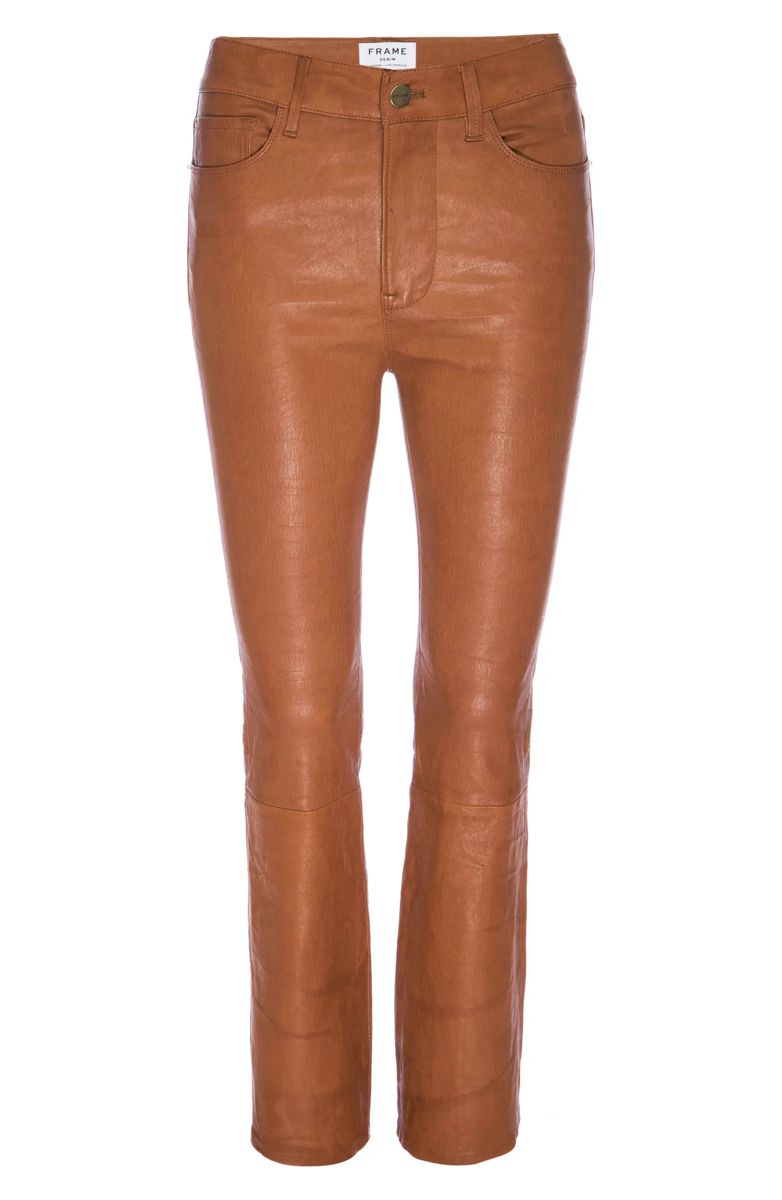 Le Crop Mini Boot Leather Pants | Nordstrom