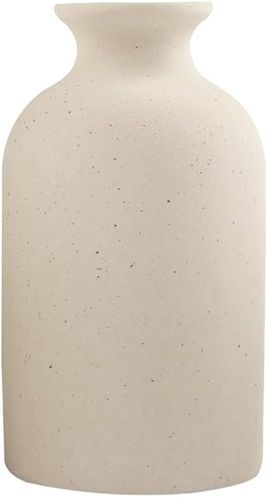 Beige Small Ceramic Vase, Dry Flower Vases Minimalism Style for Modern Table Shelf Home Decor, Fi... | Amazon (US)