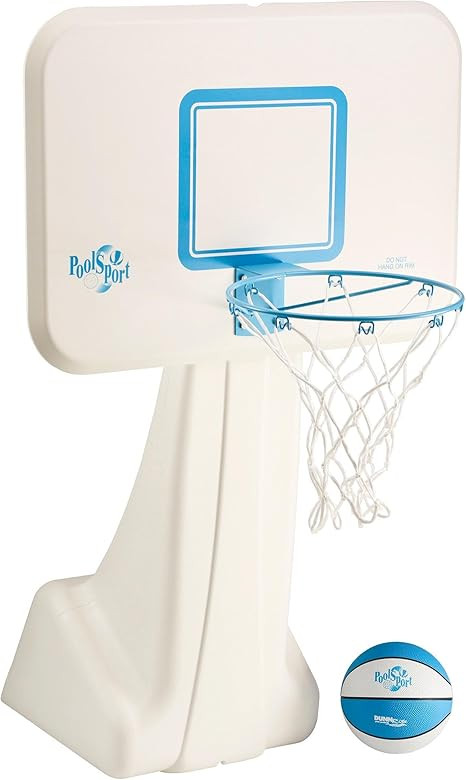 Dunn-Rite PoolSport Swimming Pool Basketball Hoop w/Ball, Base, & 13.5 Inch Stainless Steel Rim f... | Amazon (US)