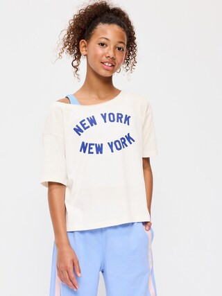 Off-Shoulder Graphic T-Shirt for Girls | Old Navy (US)