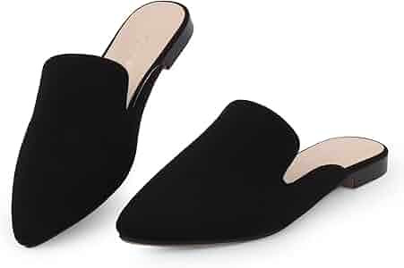 MUSSHOE Mules for Women Flats Comfortable Pointed Toe Women Mules | Amazon (US)