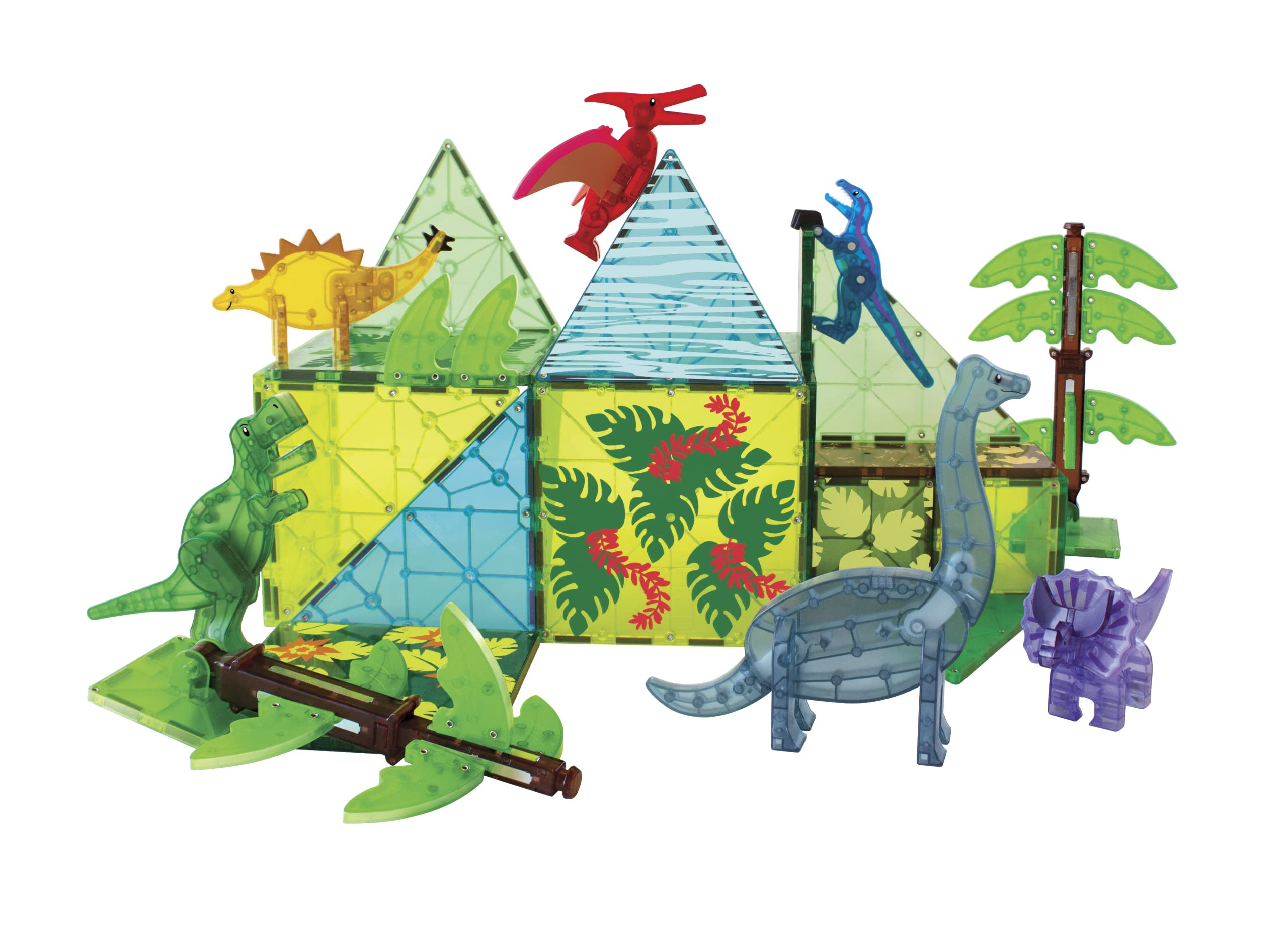MAGNA-TILES Dino World XL 50-Piece Magnetic Construction Set, The ORIGINAL Magnetic Building Bran... | Amazon (US)