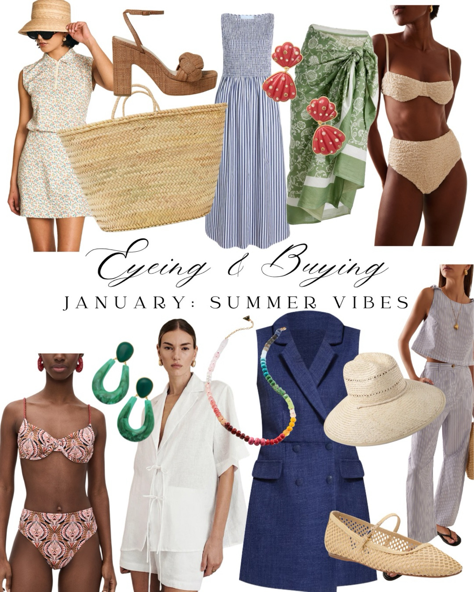 Eyeing and buying this month, summer edition! Dreaming of warmer weather. ☀️

#LTKFindsUnder100 #LTKStyleTip #LTKSeasonal