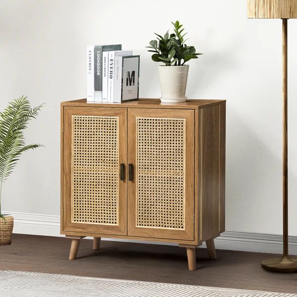 Adom 31'' Tall Solid Wood 2 - Door Accent Cabinet | Wayfair North America